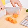 Cuchillo para patatas cuchillo corrugado cuchillo de onda de acero inoxidable cortador de patatas cortador de verduras para papas fritas