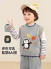 Ropa infantil Kaka Panda chaleco de punto para niños chaleco de primavera y otoño para bebé top de otoño para niñas conjunto de otoño para niños y bebés
