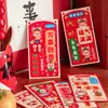 Bolsa Criativa Nova de Envelope Vermelho com Desenhos de Bênçãos para Paz, Felicidade e Alegria - Envelope de Dinheiro da Sorte de Alta Qualidade para o Festival da Primavera
