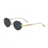 Nuevas Gafas de Sol Ovaladas Estilo Europeo y Americano para Mujer con Patillas de Metal, Modernas y de Gama Alta, Gafas de Sol con Protección UV para Mujer, Transfronterizas