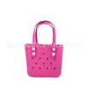 Bolso de mano perforado de EVA, bolsa de almuerzo portátil para picnic al aire libre, bolsa de playa para mujer, se puede decorar DIY en verano