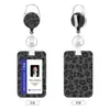 Porta Credencial Estampado de Leopardo Transfronterizo, Insignia de Empleado Estilo Ins, Credencial de Trabajo con Correa, Clip Trasero de Metal, Porta Credencial Retráctil