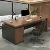 Escritorio de oficina simple, escritorio ejecutivo, escritorio de computadora, estación de trabajo de oficina de alta gama comercial de escritorio, juego de escritorio y sillas para dos personas