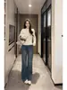 Suéter de Punto Trenzado de Manga Larga para Mujer, Ropa Interior de Invierno, Se Puede Usar por Fuera, Suéter de Punto Pullover, Corte Ajustado, Favorecedor, Top Básico, Sencillo y Versátil