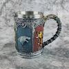 Copo de Água Jogo de Direitos Bar Escultura Criativa 3D Personalidade Copo de Cerveja Bebida Taça de Resina