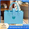 Bolsa de Feltro de Urso Personalizada com Fivela Celebridade da Internet Cor Pura Bolsa Tote de Urso Grande e Pequena Grande Capacidade Bolsa de Mão com Fivela