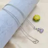 Fornecimento Direto da Fábrica Original Fecho de Cobre Colar de Zircônia Design de Luxo Leve Pingente de Cisne com Laço Nicho Personalização Atacado