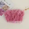 Directo de fábrica pieza de rasgar fuego tela de plumas accesorios hechos a mano diy ropa falda plumas decorativas venta al por mayor
