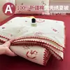 Colcha de Verano Clase A 100% Algodón Puro con Borde de Concha Fair Isle, Colcha de Verano de Algodón Puro con Dibujos Animados para Dormitorio Estudiantil, Colcha Fina para Aire Acondicionado 4