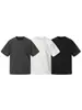 Camiseta de Verano para Hombre Nanxia, Algodón Mamba de Peso Pesado, Diseño Desestructurado, Cuello Pequeño, Manga Corta, Estilo Americano, Hombro Normal