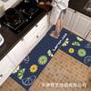 Generación transfronteriza tapete de piso de flores frescas tira de alfombra de cocina alfombra de baño para puerta de baño alfombra para pies exportación