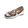 Zapatos de Ballet Otoño Invierno Hebilla Lazo Francés Estilo Nuevo Elevación Oculta Correa Única 4cm 2026 Corte Bajo Zapatos de Salón Mary Janes
