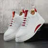 Zapatos Blancos con Amortiguación de Aire para Hombre Moda de Primavera Versátiles Transpirables Zapatos Casuales Zapatos de Moda para Hombre Zapatos con Suela Gruesa Plataforma Elevadora