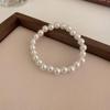 Pulsera Francesa Retro Simple Elástica de Perlas para Niñas, Pulsera de Cuentas, Pulsera de Joyería de Mano de Alta Gama