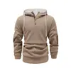 Otoño e Invierno Nuevo Transfronterizo Europeo y Americano Amazon Sudadera con Capucha Jacquard de Color Sólido para Hombre Top Deportivo Casual Holgado Chaqueta