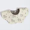 Distribuidor de Baberos Impermeables de Doble Cara de Algodón Puro Tamaño Bebé para Lactantes y Niños Pequeños, Baberos con Forma de Pétalo para Niñas y Niños
