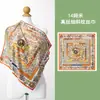 Bufanda Cuadrada de Seda de Morera Perlada de Lujo Ligero de 90 cm para Mujer Estilo Ins Elegante y Fácil de Combinar Bufanda de Seda Borde Enrollado a Mano Chal Decorativo