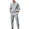 Ropa de Otoño e Invierno para Hombre Transfronteriza Amazon Chaqueta Casual para Hombre Estilo Retro Americano Traje de Pantalón Largo de Manga Larga Cálido con Cremallera para Hombre