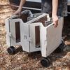 Carrito de Camping de Gran Capacidad, Plegable Grande Extendido y Ensanchado, Portátil para Exteriores, Picnic, Almacenamiento de Gran Capacidad, Carrito de Camping