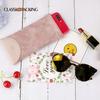 Bolsa de almacenamiento para gafas de sol de boca elástica de PU serpenteante personalizada, bolsa para gafas de miopía y presbicia de color sólido, a la venta