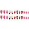 Nuevas Uñas Postizas Estilo Europeo y Americano, 24 Piezas, Uñas Francesas de Moda y Sencillas Portables, Manicura Versátil Transfronteriza