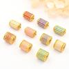 Antiguo oro gota esmalte al óleo cubo de Rubik cuentas de barril tubo largo accesorios cuentas de tubo nueve sutras cuentas de barril pulsera cuentas espaciadoras con cuentas