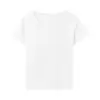 Camiseta de Verão Simples Cor Sólida Ombro Reto Manga Curta para Mulheres, Caimento Solto, Emagrecimento, Versátil, Top Único Estilo Francês, Ins