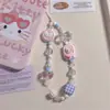 Cadena para Teléfono Móvil Rosa con Cuentas Lindas Cadena Colgante para Funda de Teléfono Móvil Cordón Colgante Original para Colgar en Instagram Colgante de Cámara CCD Estilo Nuevo