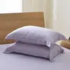 2026 Nueva Funda de Almohada Estilo Japonés Muji de Algodón Tencel, Ropa de Cama 60S de Lyocell Tencel en Color Sólido, Estilo Japonés
