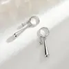 Brincos Geométricos Ovais Frescos Minimalistas com Design Assimétrico e Formato de Gota para um Estilo Europeu e Americano Descolado