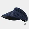 Sombrero de Sol para Vacaciones Estilo Francés con Ala Ancha, Transpirable, Plegable, Protección Solar, Sombrero de Playa de Moda para Mujer