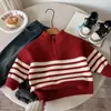Suéter Grueso de Invierno Kino Ropa Infantil Zhili Huzhou Estilo Coreano Moda Top de Punto Ropa Cálida Infantil