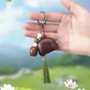 Chaveiro Estilo Floresta com Casca de Fruta Natural Semente de Planta Sino dos Ventos Pingente Kit de Material DIY Artesanal Saco de Produto Acabado Decoração