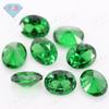 Anillos Huagang Gema Forma de Huevo Cristal Verde Zirconio Piedra Nuda Fondo Puntiagudo Ovalado Esmeralda Artificial Joyería