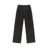 Pantalones casuales de estilo "old money" con caída para hombres y mujeres, corte holgado, estilizan, pierna recta, color caqui, adecuados para otoño y para ir al trabajo.