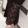 Moda de Verano 2026 Ropa para Mujer, Vestido Sexy de Encaje con Cuello en V Ajustado de Longitud Media 3047