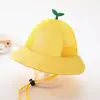 Chapéu Amarelo Infantil Primavera e Outono Chapéu de Pescador Logo Estampado Conjunto de Segurança Maruko Japonês Chapéu para Jardim de Infância Escola Primária