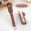 Pente dobrável portátil de capivara fofa de desenho animado, pente de cabelo, para estudante, casa, dormitório, dentes macios, pente alisante, pente de plástico