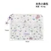 Bolsa de Maquillaje Acolchada de Algodón con Encaje de Oso Floral en Stock de Fábrica Estilo Ins Portátil para Niña Bolsa de Almacenamiento de Equipaje de Mano Transfronterizo