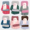 2026 Guantes de Mohair Gruesos con Bloques de Color para Hombre con Cubierta Plegable Color Oscuro Resistentes a las Manchas Estudiante A Prueba de Frío Guantes Calientes Venta al por Mayor