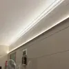 Luz Lineal de Lavado de Pared Montada en Superficie, Tira de Luz Lineal de Yeso para Sala de Estar, Canal de Luz Reflectante, Luz Lineal de Esquina de Techo LED