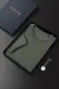 Nueva Temporada Primavera y Otoño Camiseta de Punto de Cachemira Sin Costuras para Hombre de Manga Corta Camisa Casual de Punto Base de Lana con Cuello Semi Alto