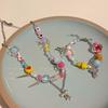 Nuevo Collar con Borla de Lazo en Forma de Corazón de Colores Dulces para Mujer, Diseño de Nicho, Accesorio de Celebridad de Internet, Estilo Dulce y Fresco