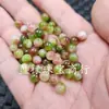 Cuentas Redondas de Jade Flor de Durazno de 6 mm Cuentas Sueltas de Jade Cuentas Verde Oliva Pulsera DIY Collar Accesorios de Joyería Cuentas Hechas a Mano