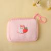 Lindo monedero de felpa de dibujos animados, bolsa cuadrada, niños, cremallera, monedero, llavero, mini bolsa portátil para auriculares, venta al por mayor