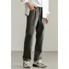Jeans Casuais Retrô Lavados de Sarja Grossa Peso Pesado Masculino 2025 Primavera Novos Calças Retas Pequenas