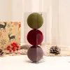 Novo Pingente de Bola de Natal Lisa Colorida Estilo Ins Cor Café Escuro Ornamento de Pom-Pom Decoração de Árvore de Natal