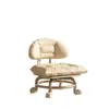 Sillón Sofá Giratorio, Taburete Pequeño, Silla con Respaldo Suave Acolchado, Sillón Sofá Perezoso, Silla Multifuncional para Cambiar Zapatos, Taburete Bajo con Ruedas