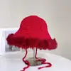 Gorro de Punto Hecho a Mano con Orejas de Gato y Flecos de Ganchillo para Mujer, Gorro de Lana Versátil Casual de Invierno, Gorro de Punto Cálido de Moda para Atar