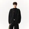 Jaqueta Cardigan de Tricô Color Block Estilo Americano Masculino Outono Solta Estilo Preguiçoso Marca Tendência Versátil Casual Cardigã com Botões